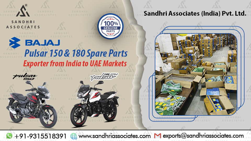 Bajaj Pulsar 150 & 180 Spare Parts Exporter from India to UAE Markets