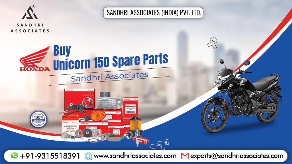 Honda Unicorn 150 spare parts with engine and body components