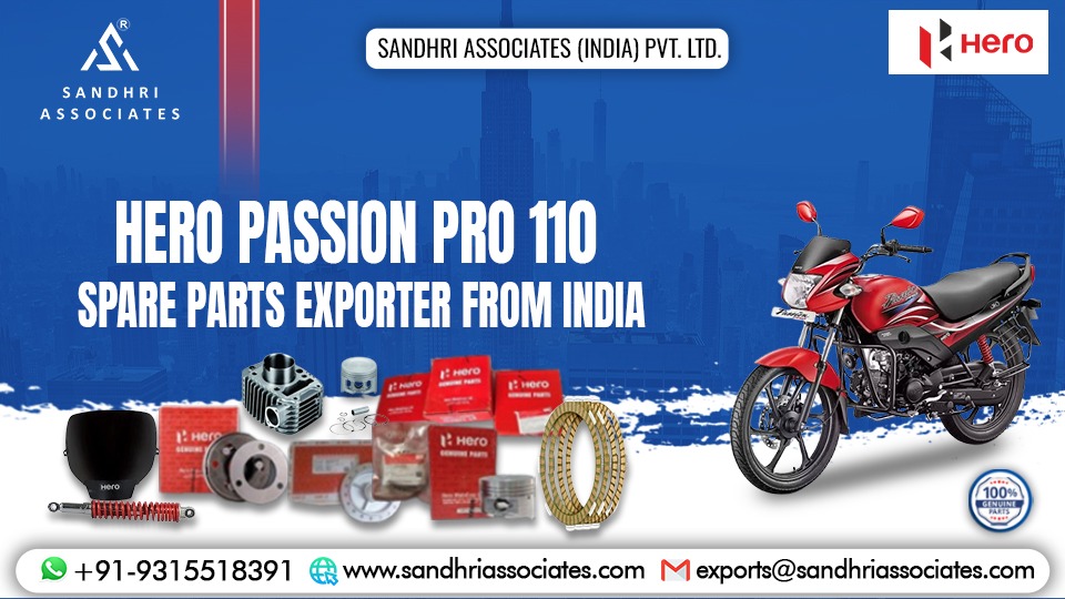 Hero Passion Pro 110 Spare Parts Bulk Supplier & Exporter India